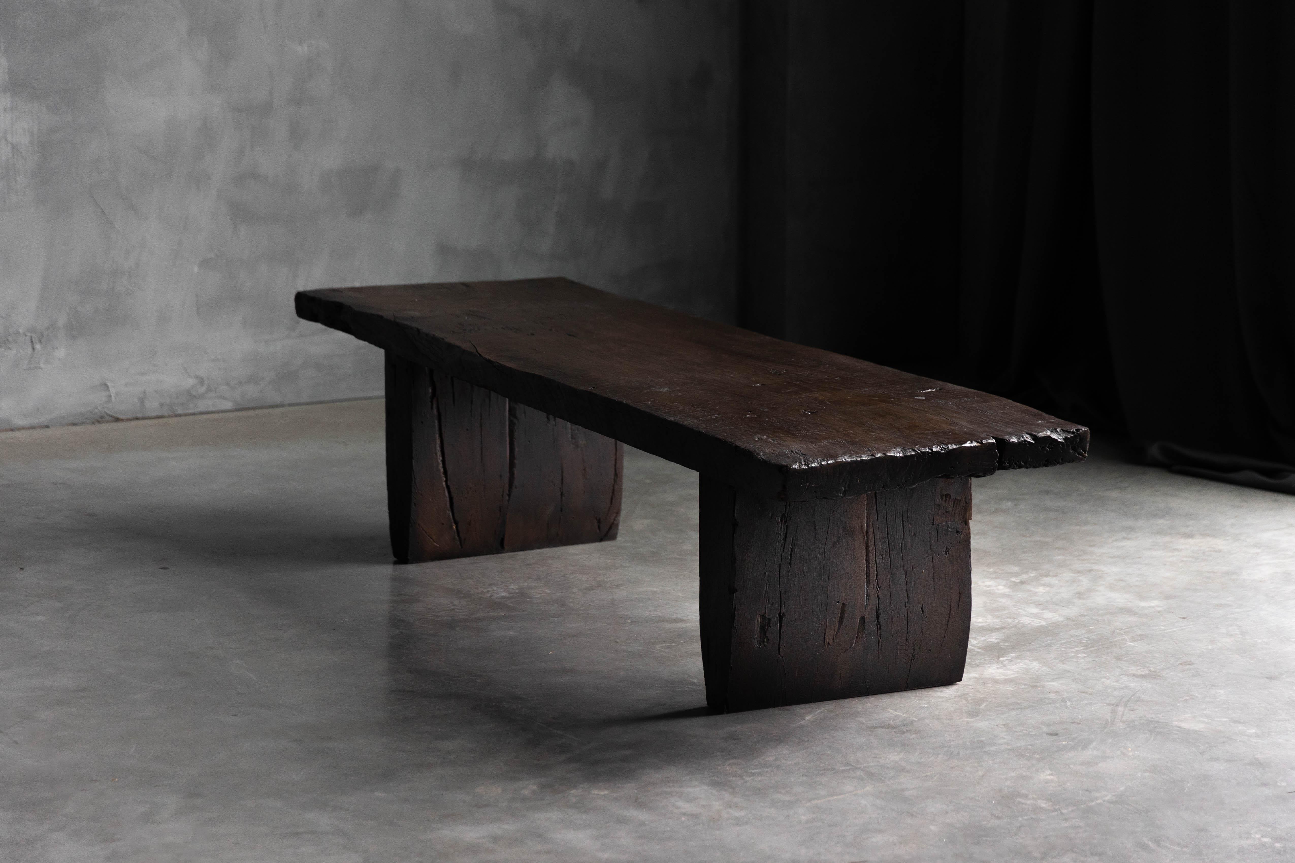 Brutalist Rustic Coffee Table - Late 18th Century For Sale 7