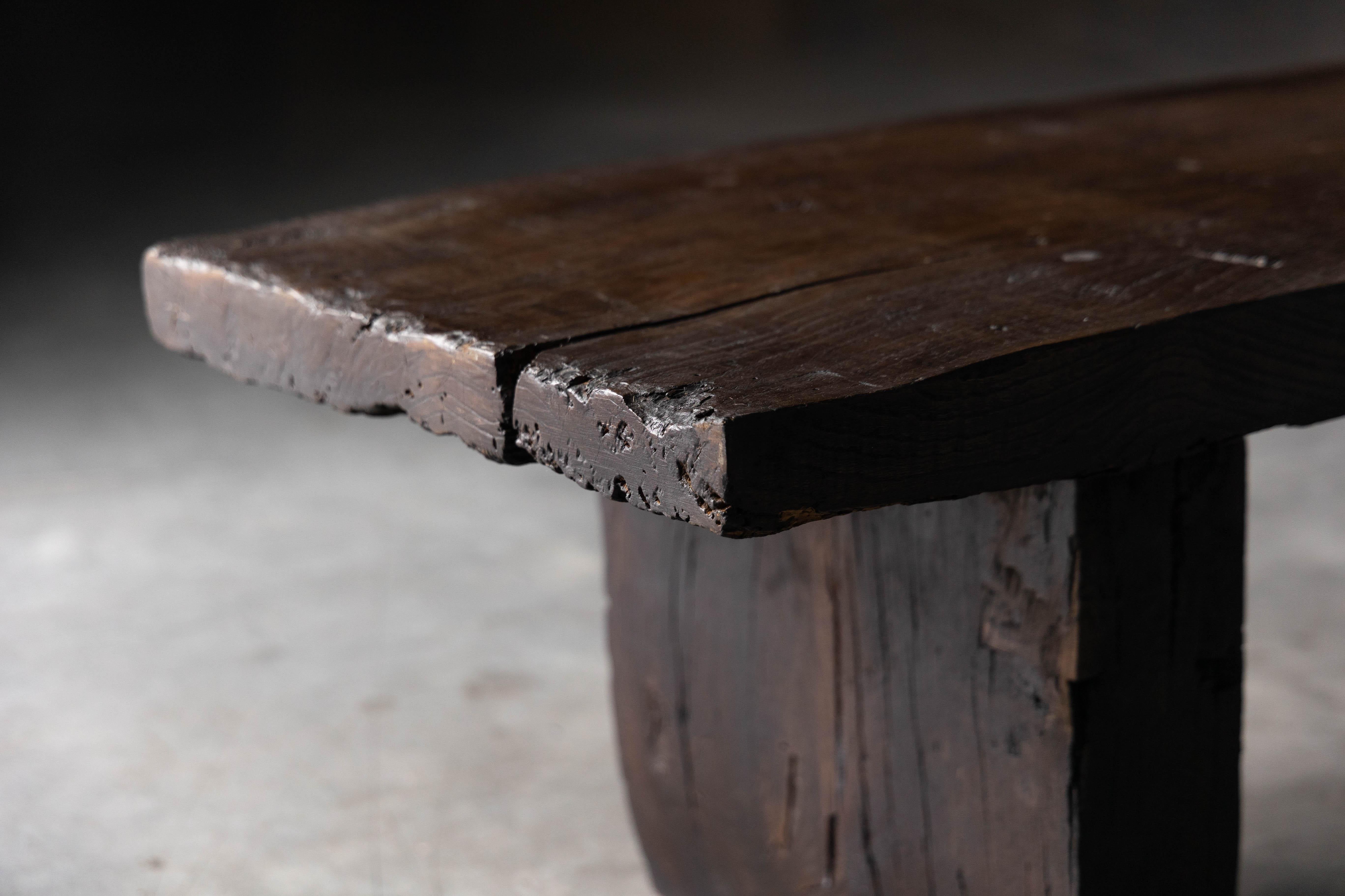 Brutalist Rustic Coffee Table - Late 18th Century For Sale 8