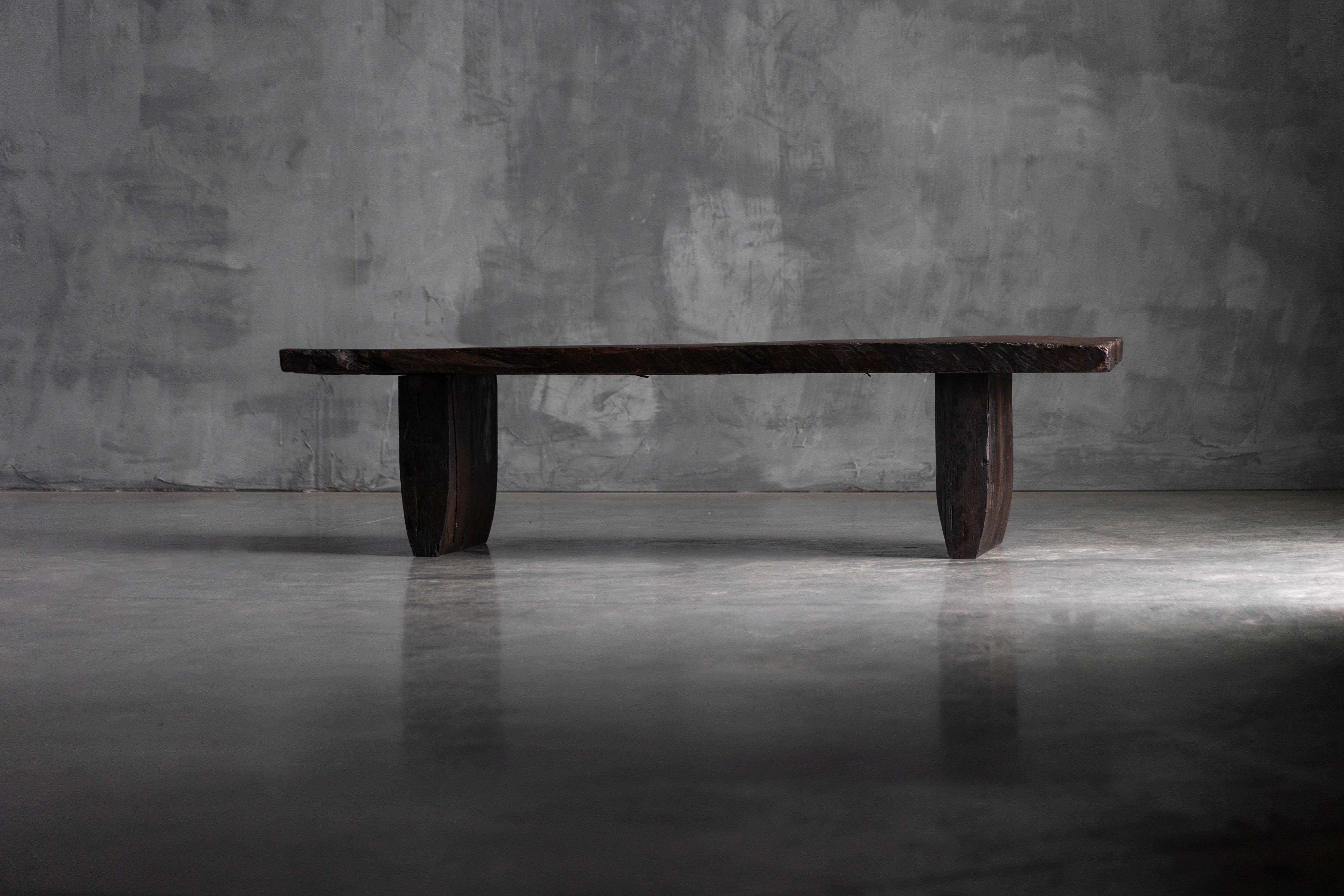 Brutalist Rustic Coffee Table - Late 18th Century For Sale 9