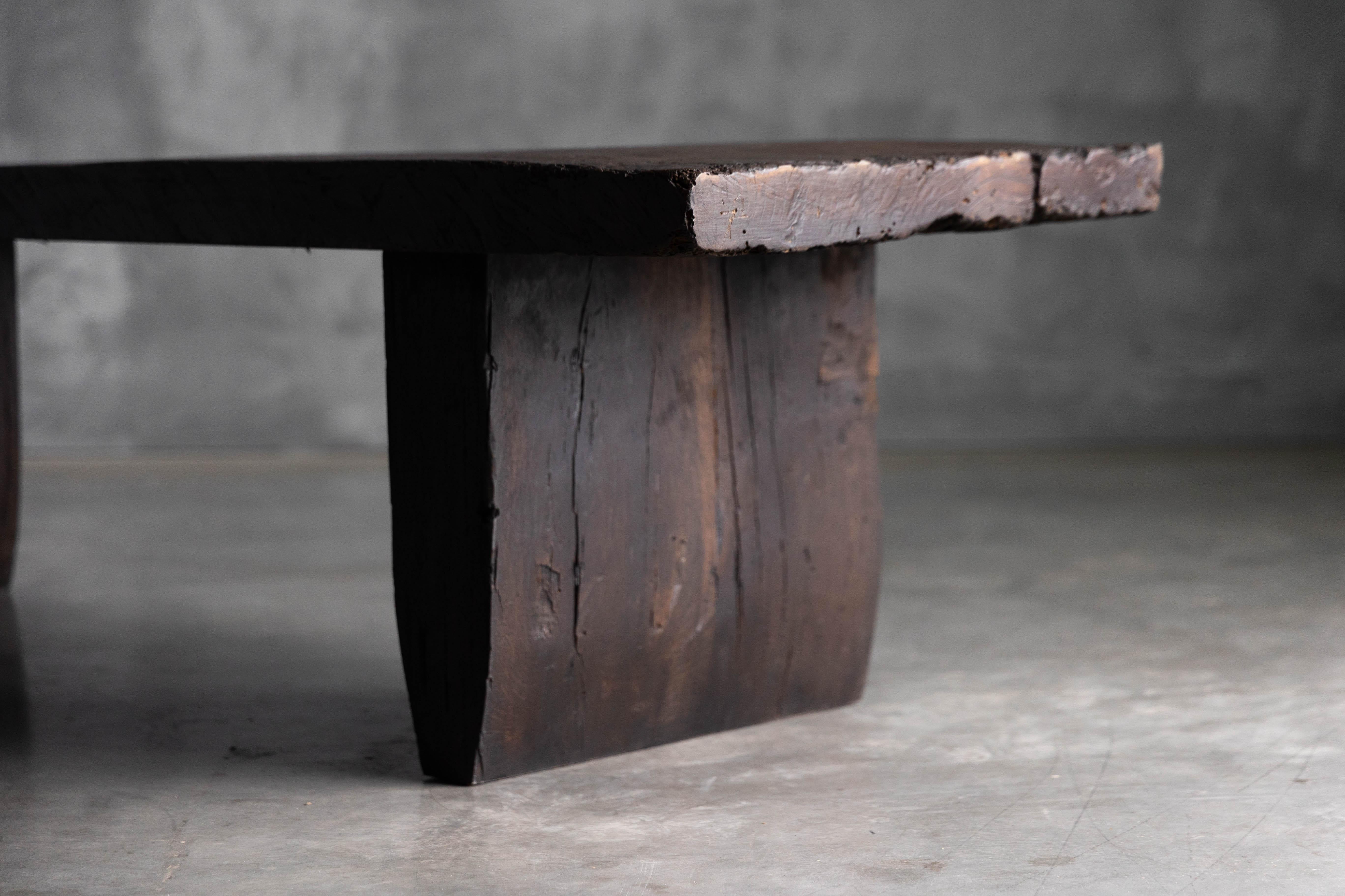 Brutalist Rustic Coffee Table - Late 18th Century For Sale 10