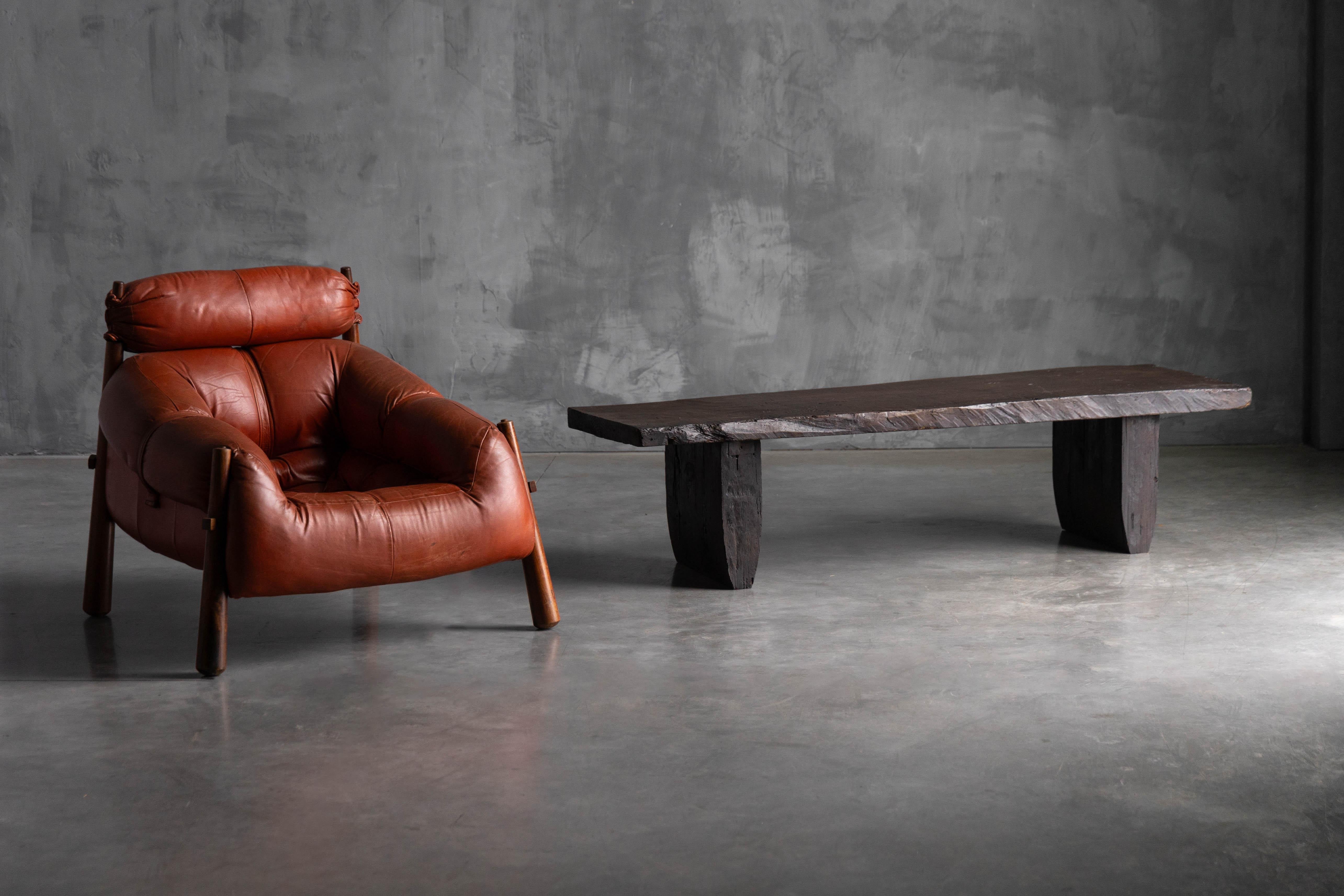 French Brutalist Rustic Coffee Table - Late 18th Century For Sale