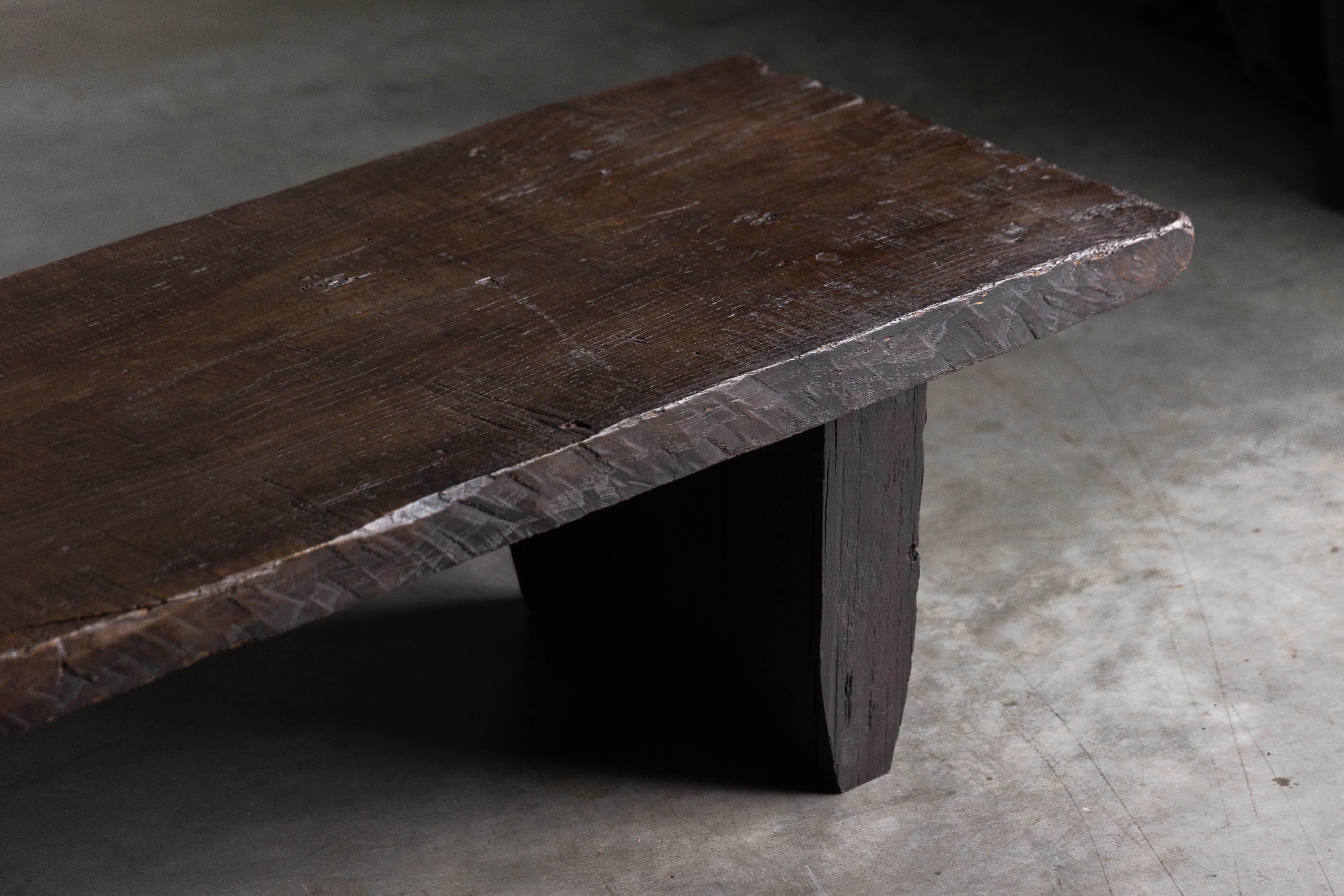 Brutalist Rustic Coffee Table - Late 18th Century For Sale 2