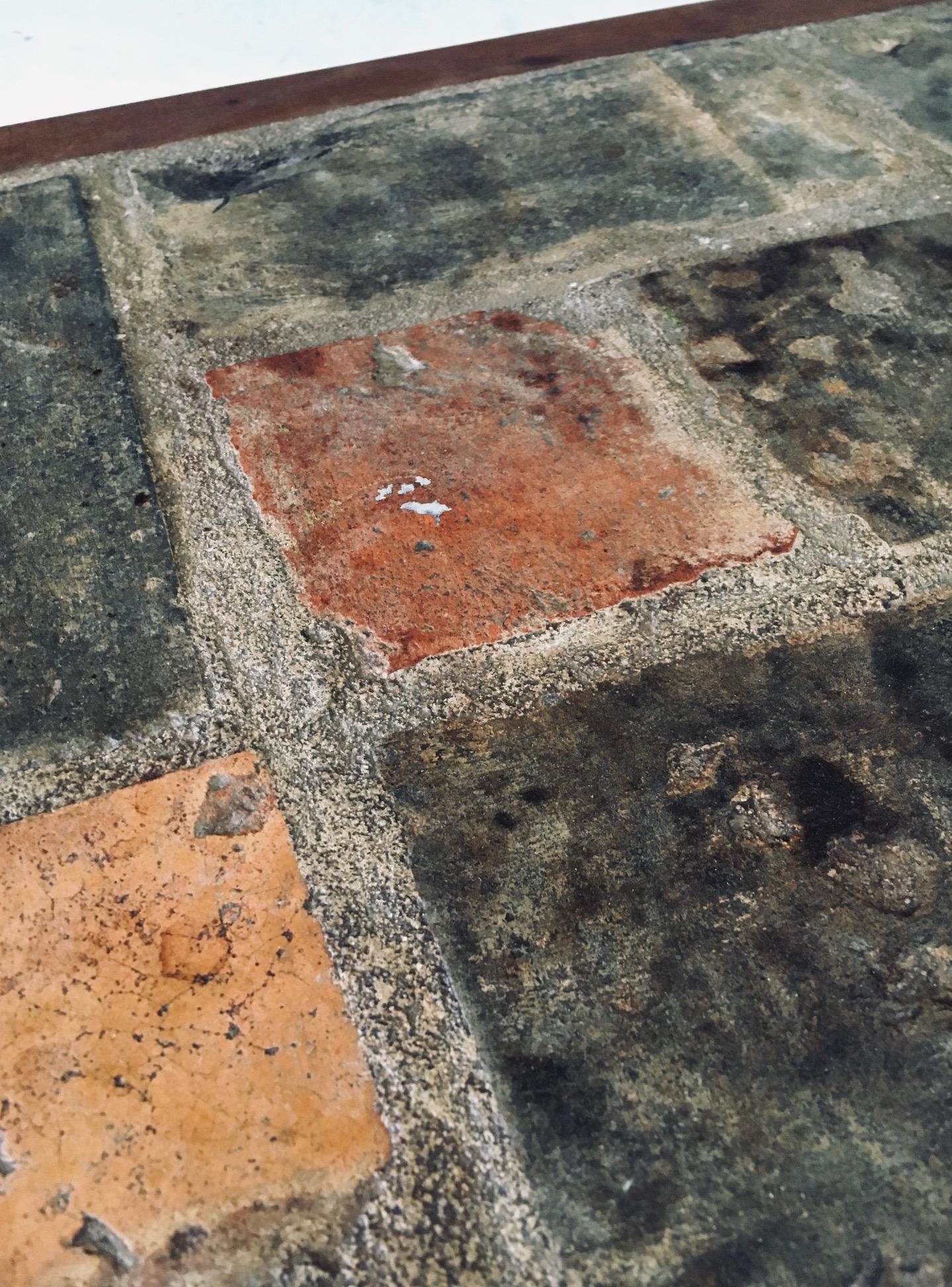 Brutalist Rustic Design Slate Tile & Oak Coffee Table, Belgium 1960's For Sale 12