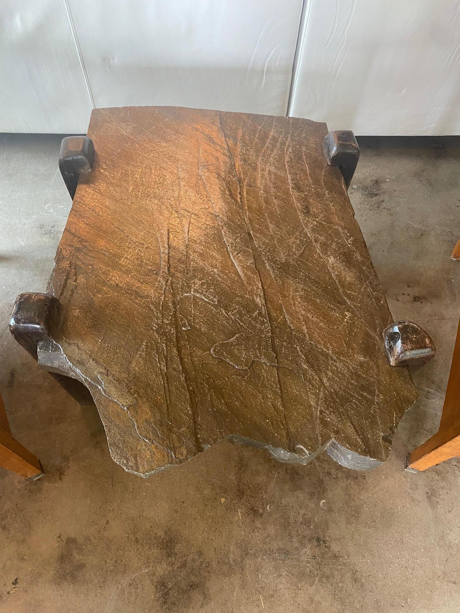 20th Century Brutalist Rustic Stone Table, France, 1940s For Sale