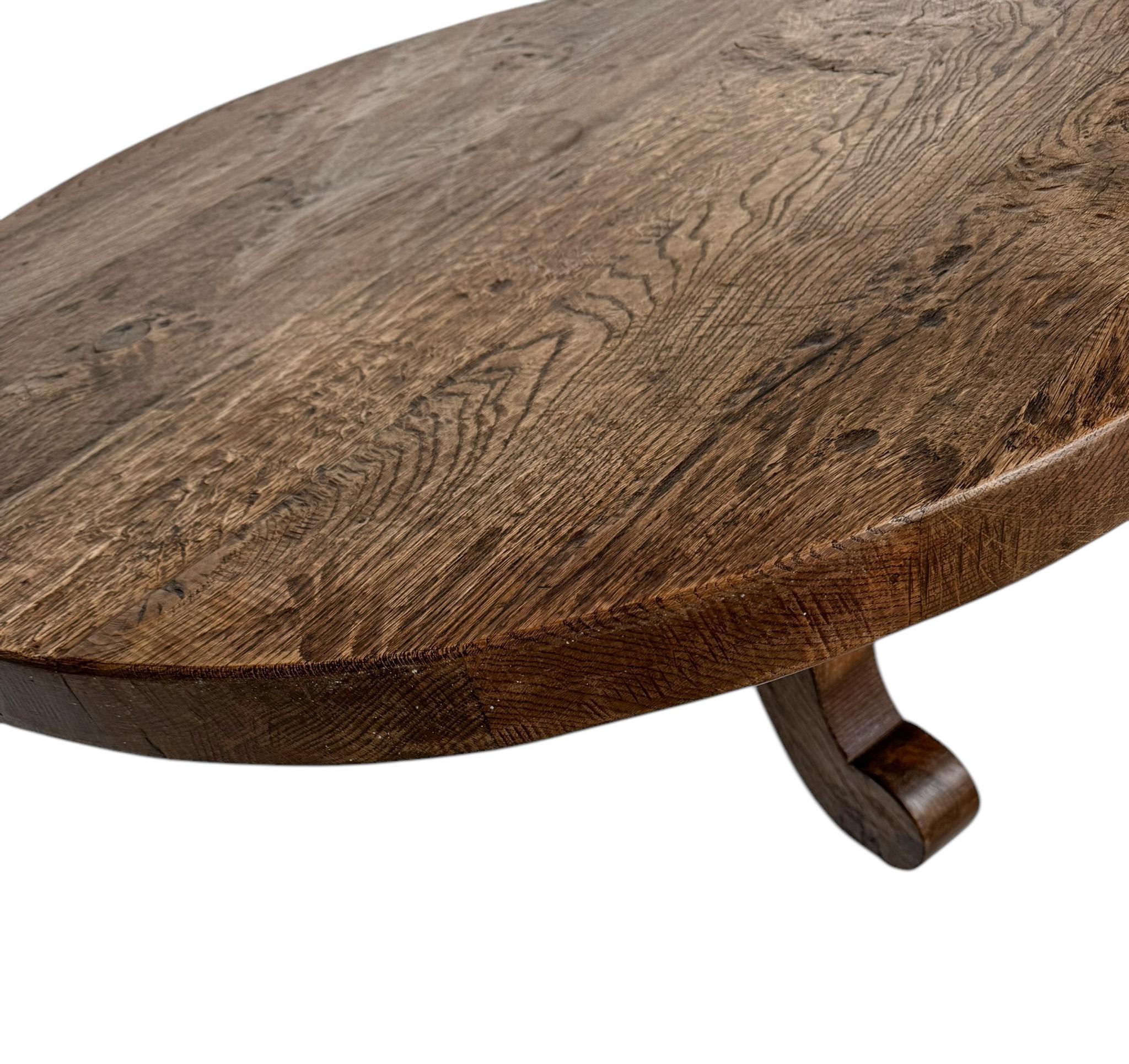 Dutch Brutalist Rustic Wabi Sabi Round Coffee Table, 1970s