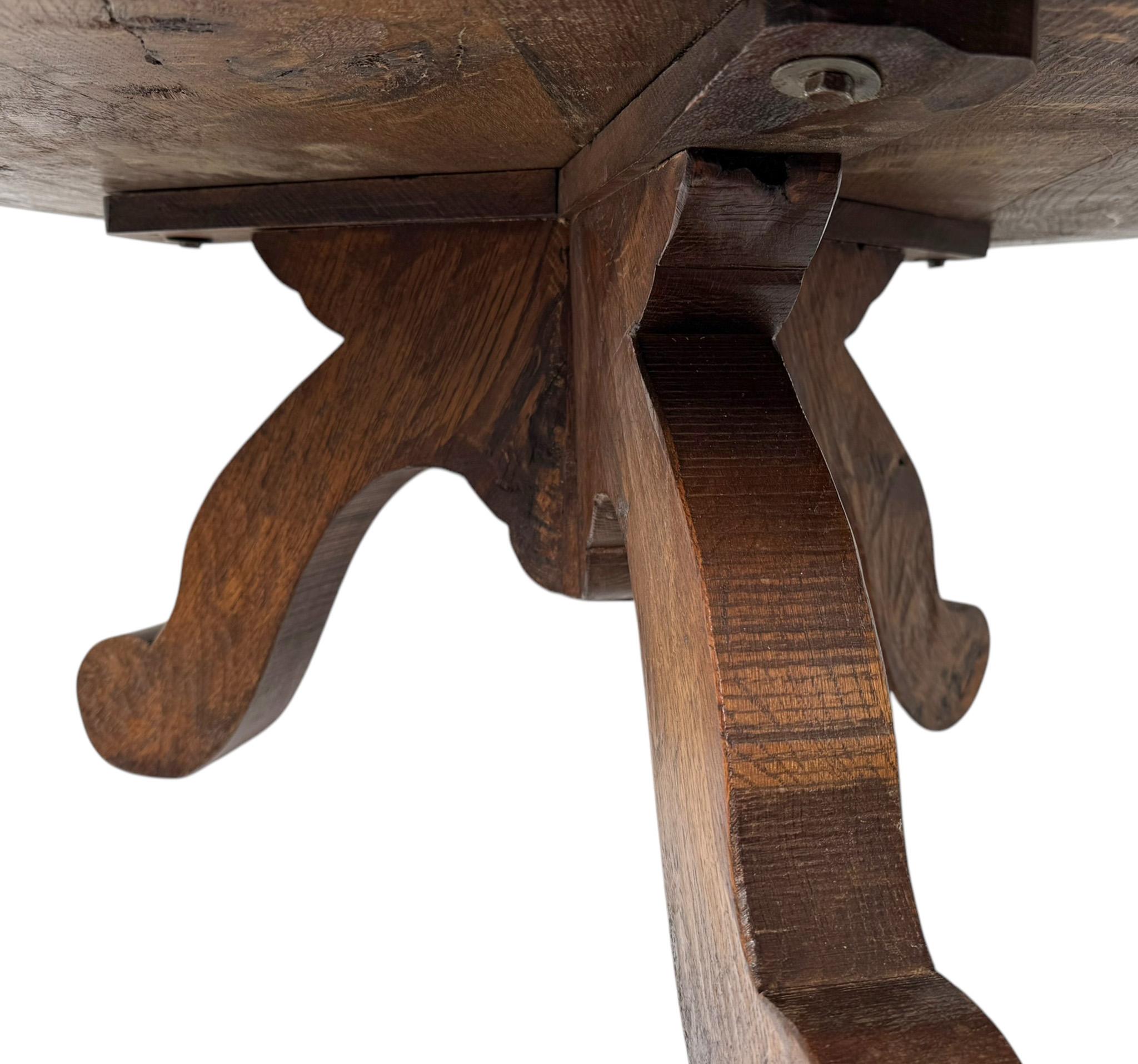 Late 20th Century Brutalist Rustic Wabi Sabi Round Coffee Table, 1970s
