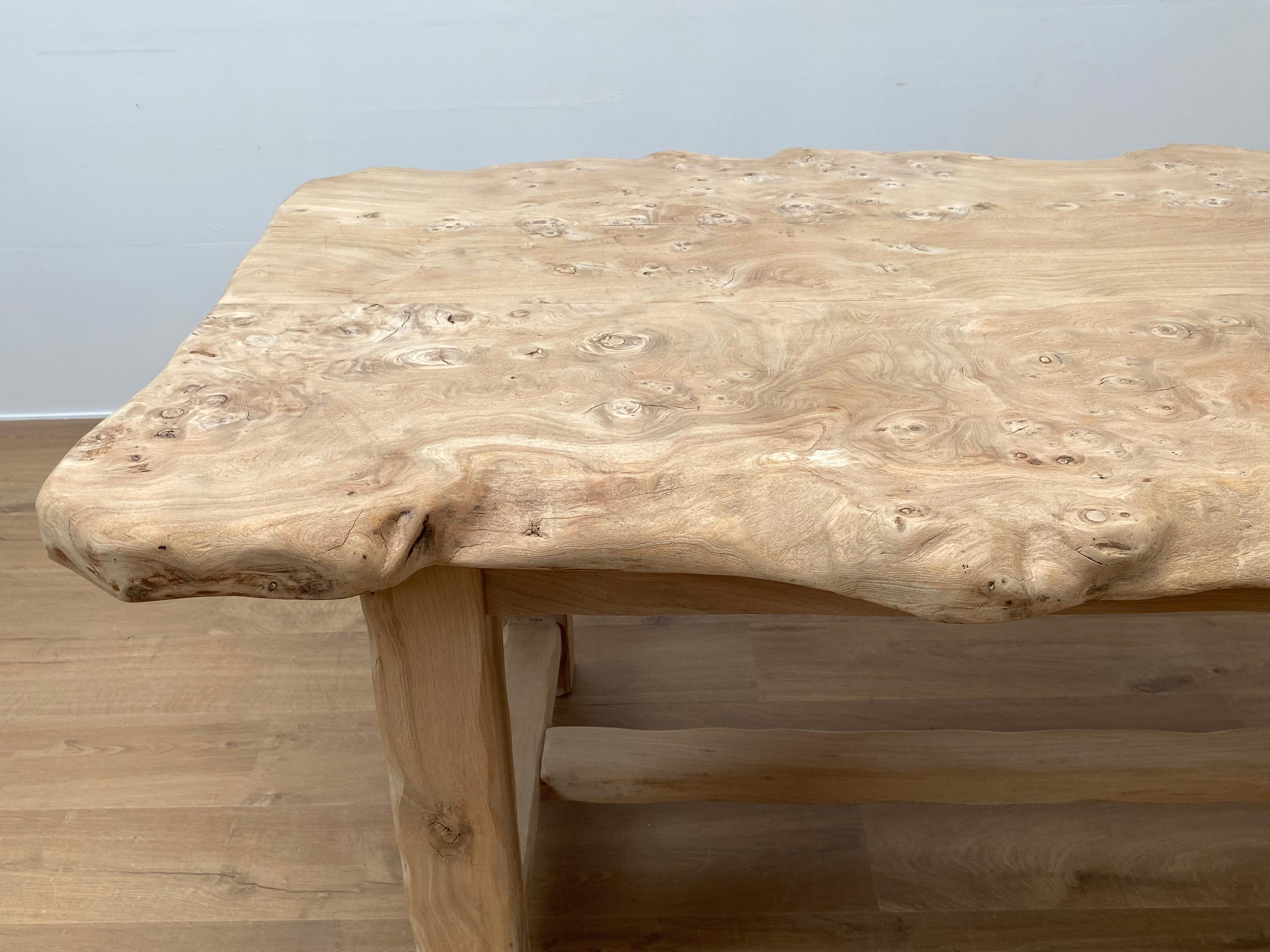 Brutalist, Rustic Wooden Table For Sale 3