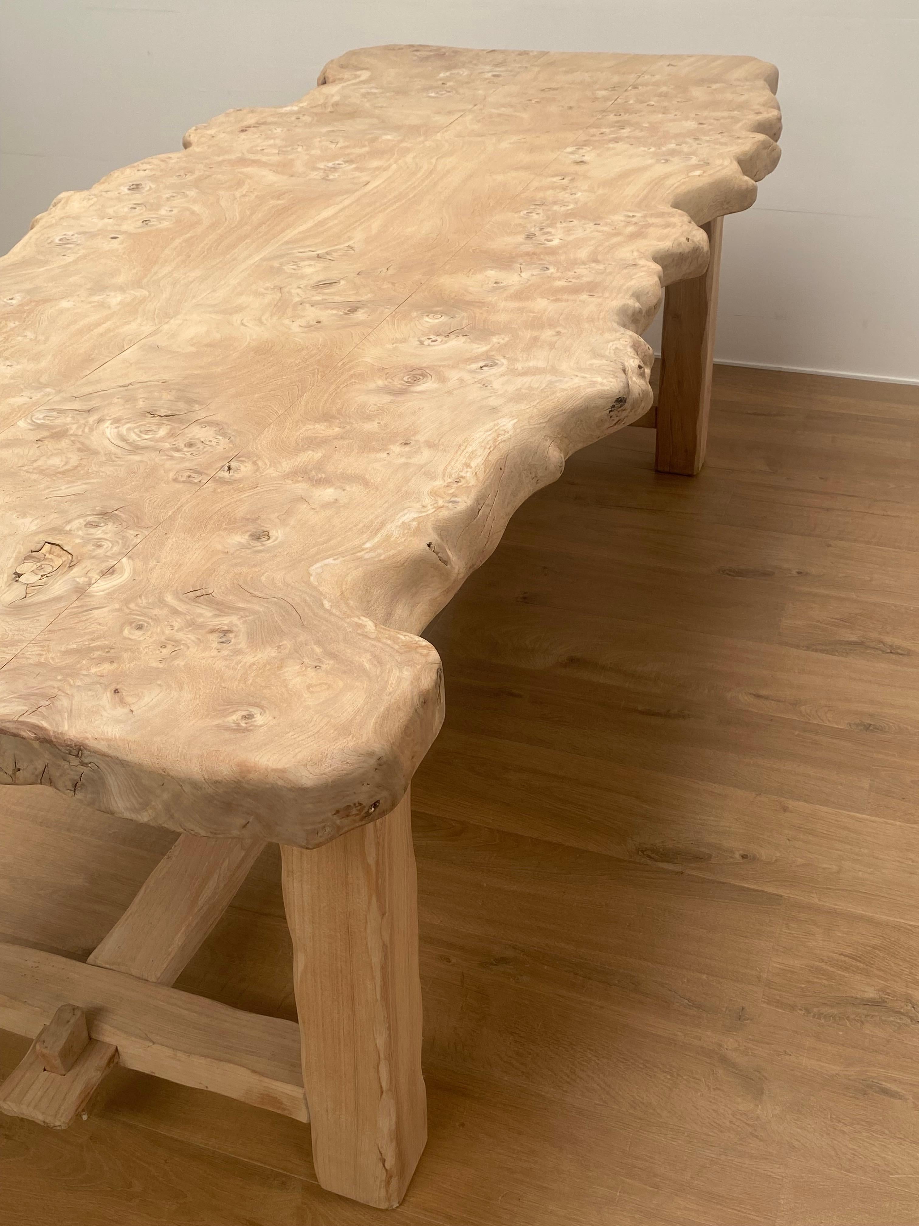 Brutalist, Rustic Wooden Table For Sale 11