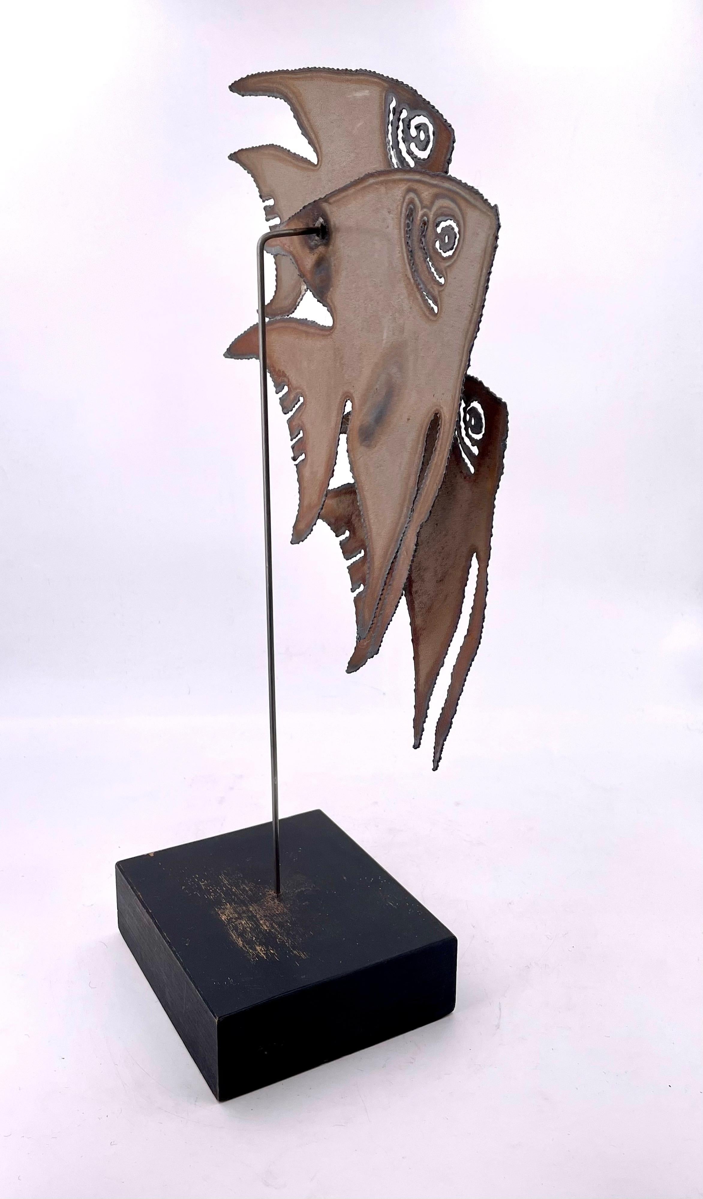 metal sculpture fish