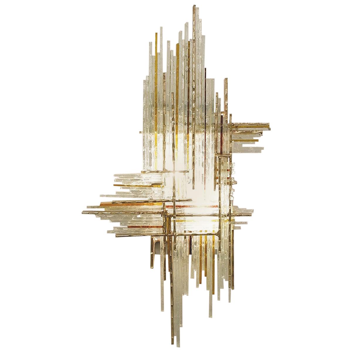 Brutalist Sconce by Albano Poli for Poliarte, 1970s