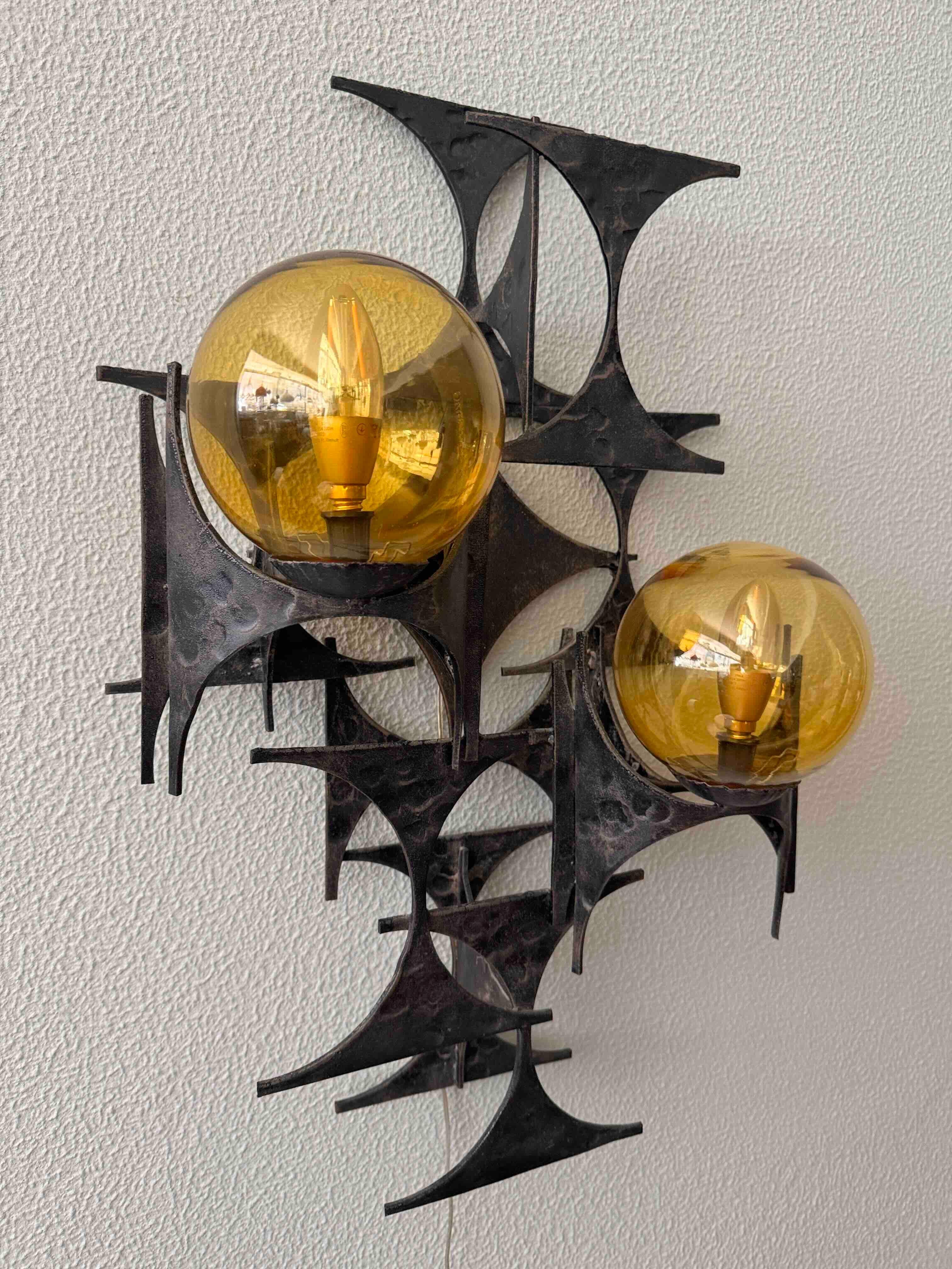 Applique brutaliste de Marc Weinstein, États-Unis, années 1960 en vente 1