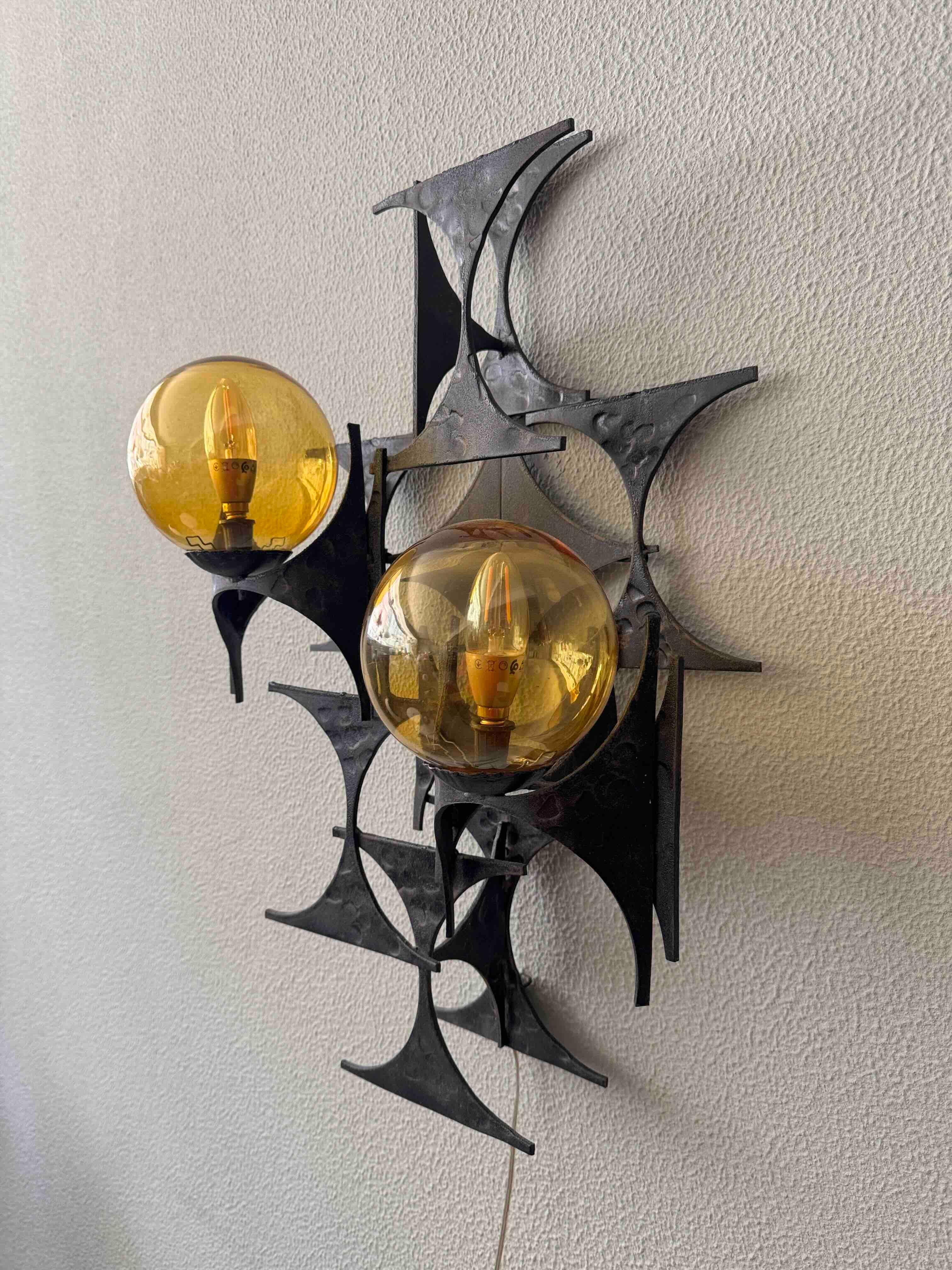 Applique brutaliste de Marc Weinstein, États-Unis, années 1960 en vente 2