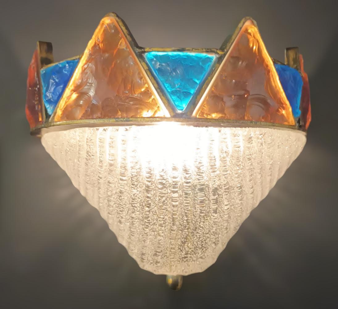 Brutalist Sconce by Marino Poccetti, 5 Available In Good Condition For Sale In Los Angeles, CA