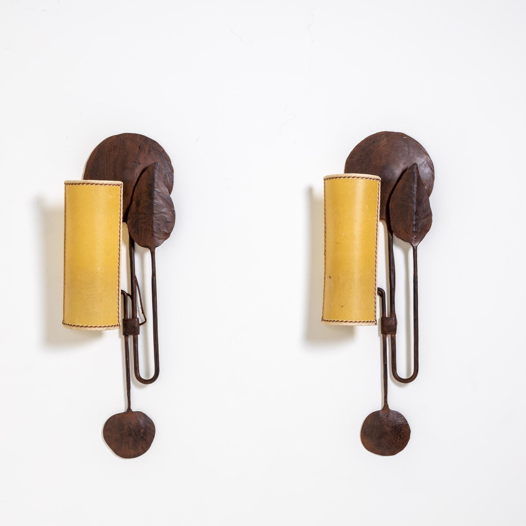 Mid-Century Modern Brutalist Sconces, Italy 1960s For Sale