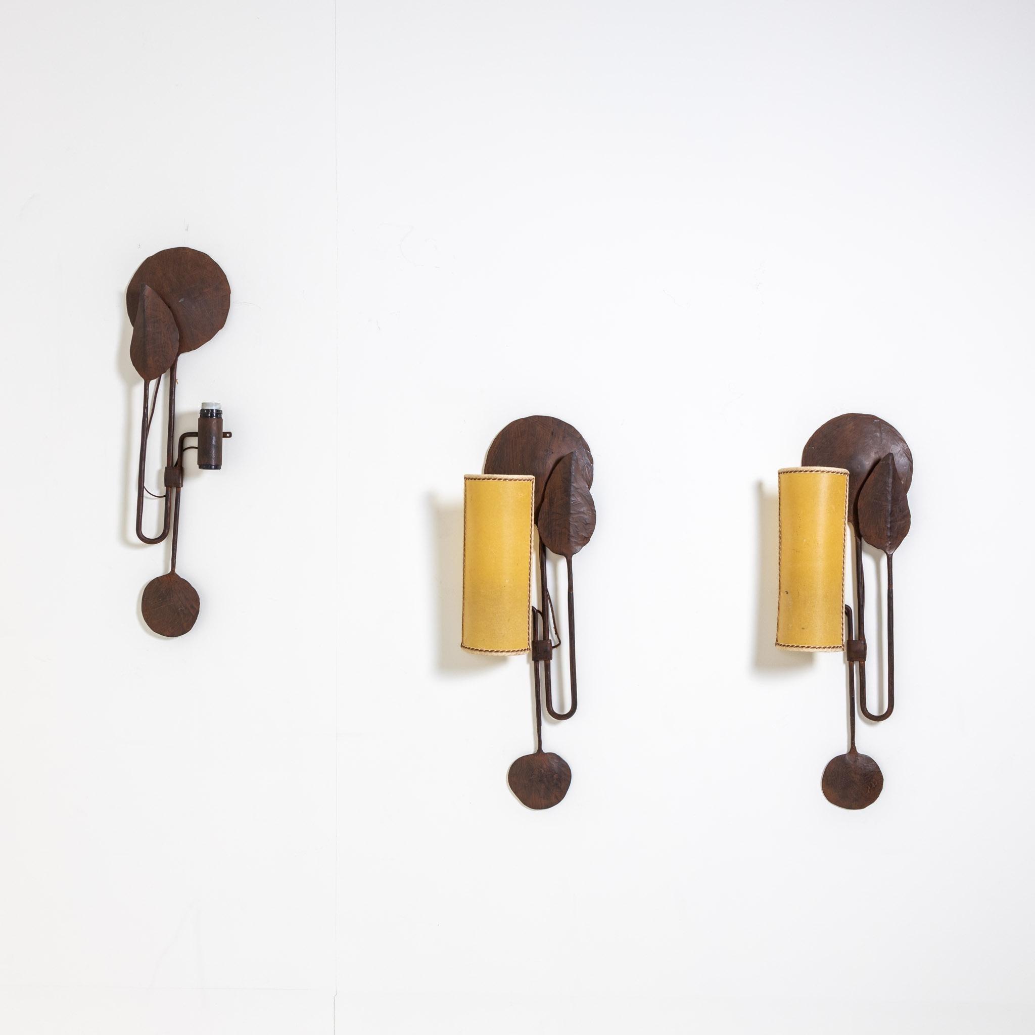 Italian Brutalist Sconces, Italy 1960s For Sale