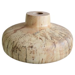 Brutalist Sculpted Wood Vase