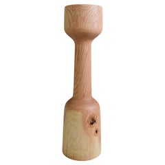 Brutalist Sculpted Wooden Floor Vase