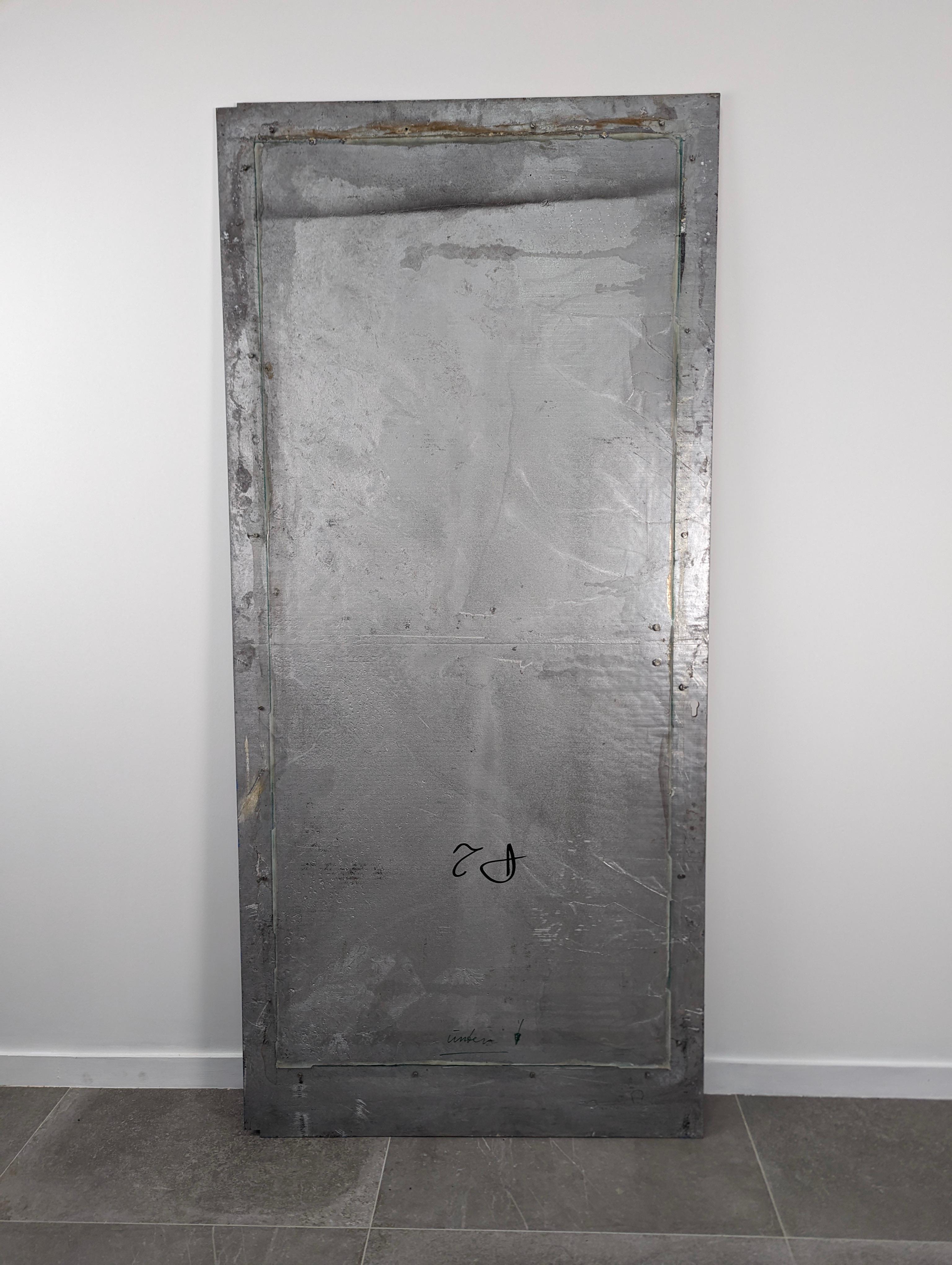 Puerta Escultórica Brutalista de Aluminio Fundido Años 60 5