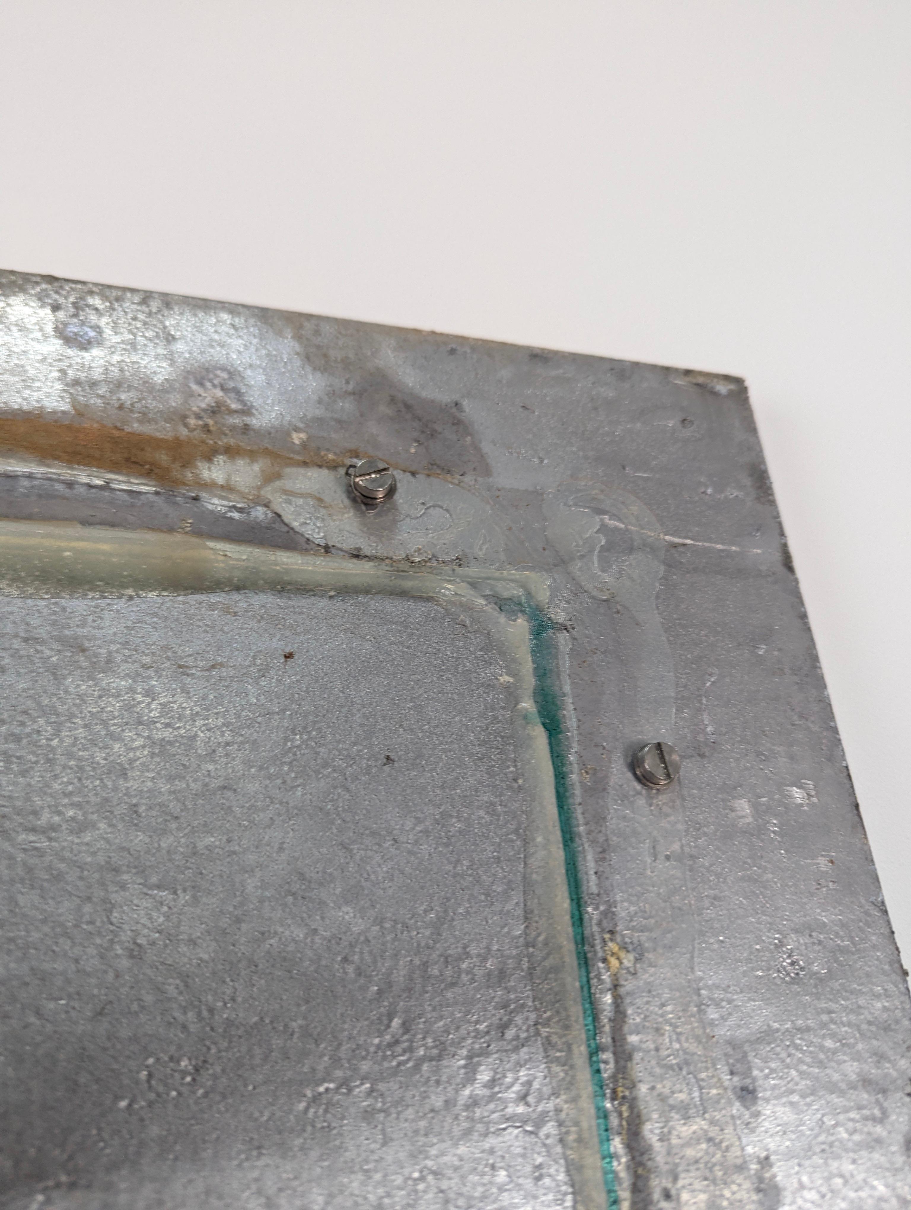 Puerta Escultórica Brutalista de Aluminio Fundido Años 60 6