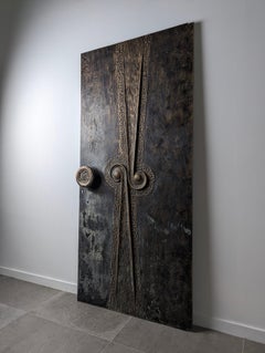 Brutalist Sculptural Cast Aluminum Door 1960s