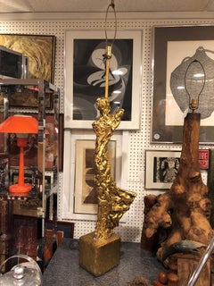 Skulpturale Lampe des Brutalismus