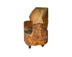 Brutalist Sculptural Primitive Chair 1960's-1970's Tansania