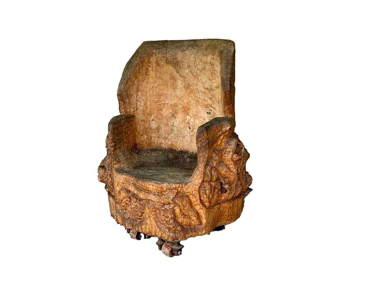 Brutalist Sculptural Primitive Chair 1960's-1970's Tansania For Sale 1