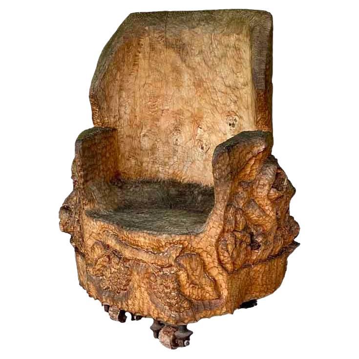 Brutalist Sculptural Primitive Chair 1960's-1970's Tansania For Sale