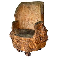 Brutalist Sculptural Primitive Chair 1960's-1970's Tansania