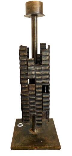 Brutalist Sculptural Table Lamp, Attributed to Paul Evans