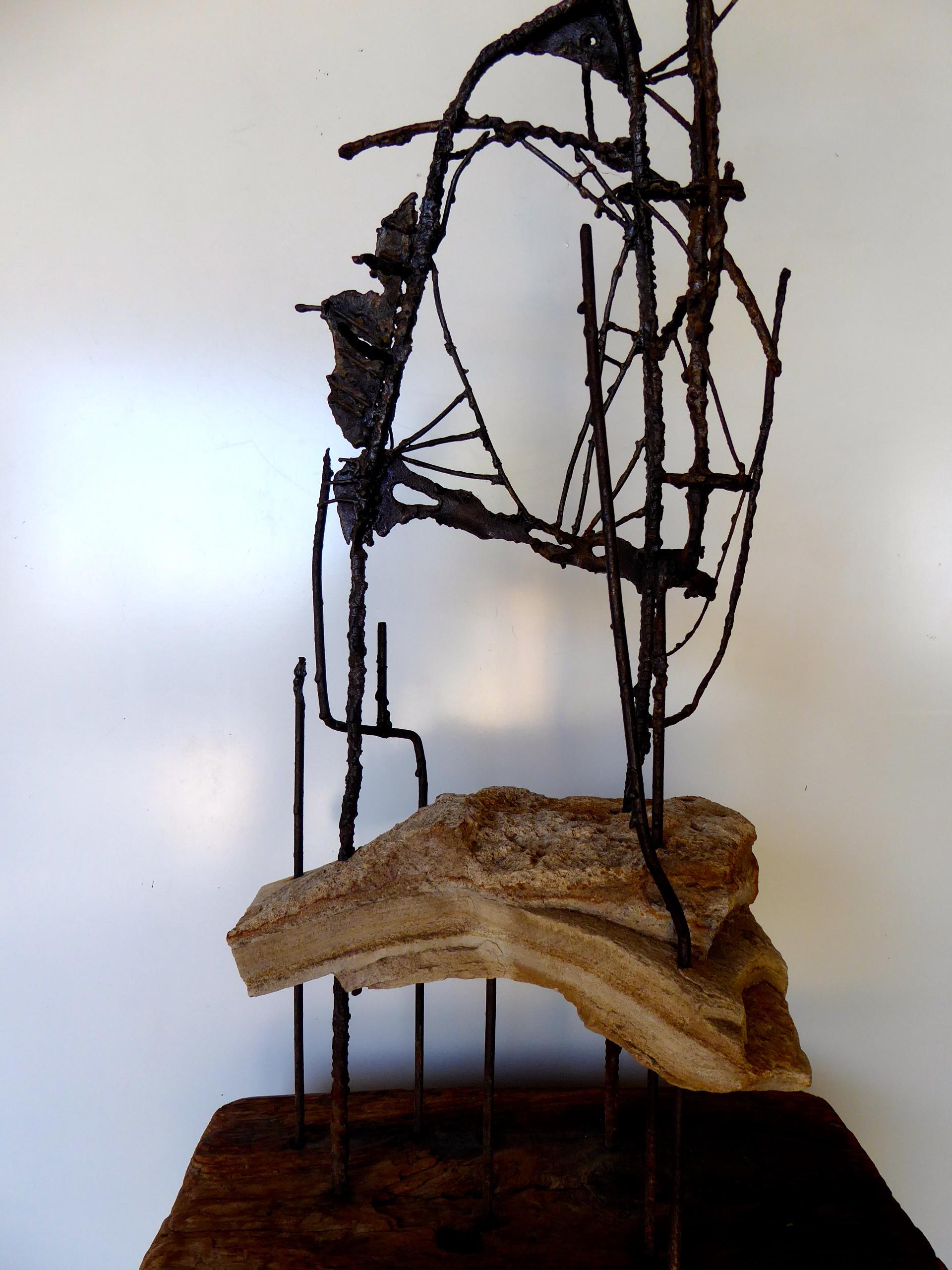 Brutalist Sculpture Attributed to American Artist Jack Cartlidge In Excellent Condition For Sale In Palm Springs, CA