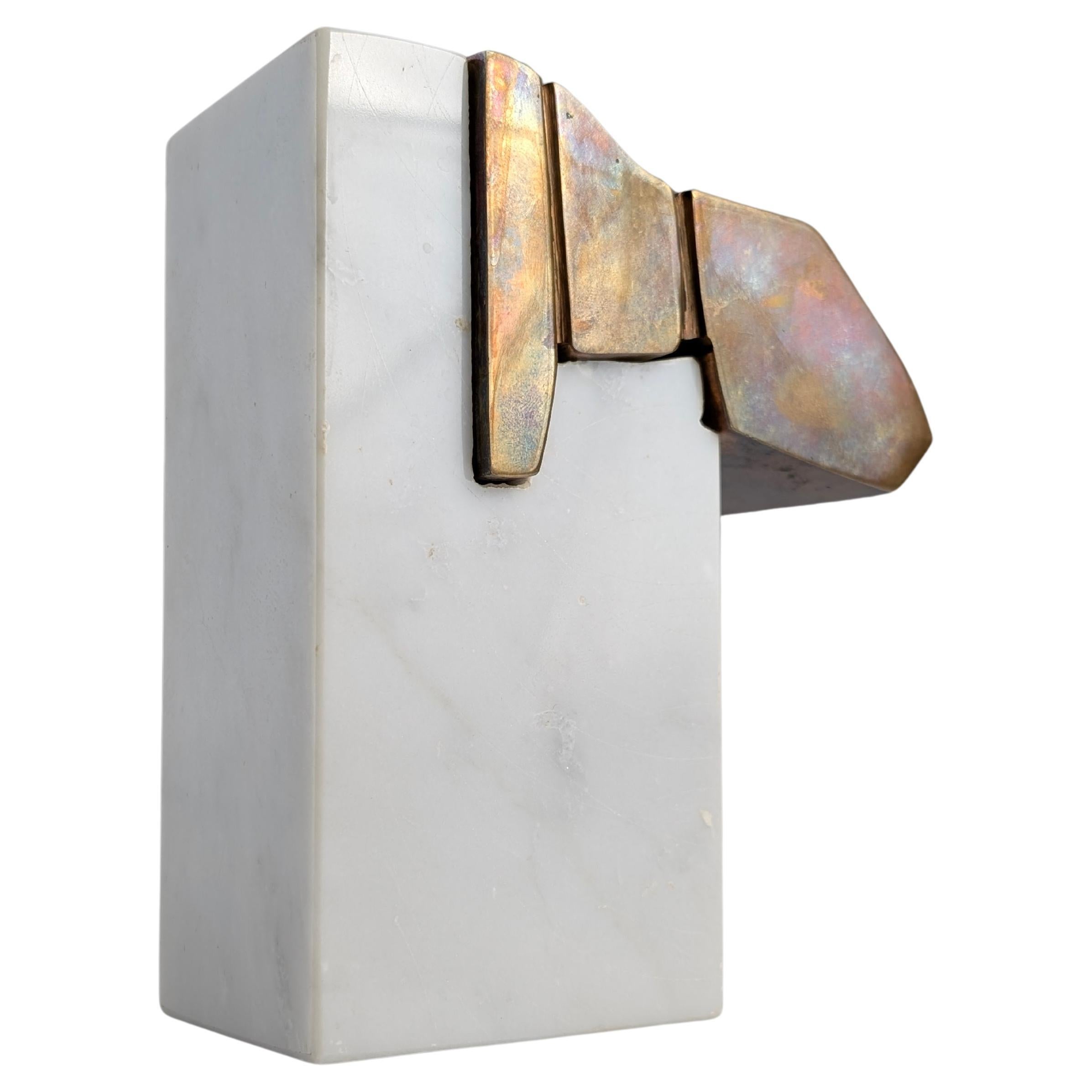 Scultura brutalista in marmo e bronzo di Jesus Molina, anni '70