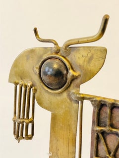 Brutalist sculpture in welded and patinated copper and brass - Jarc - 1970