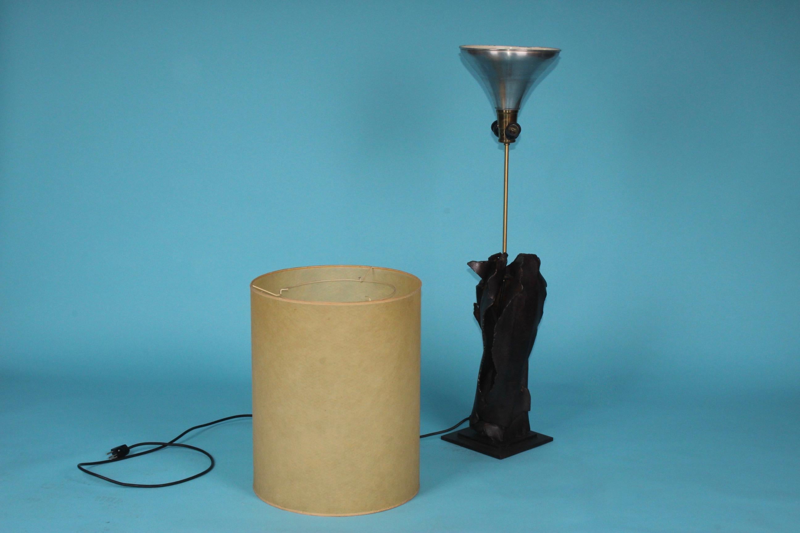 European Brutalist Sculpture Table Lamp For Sale