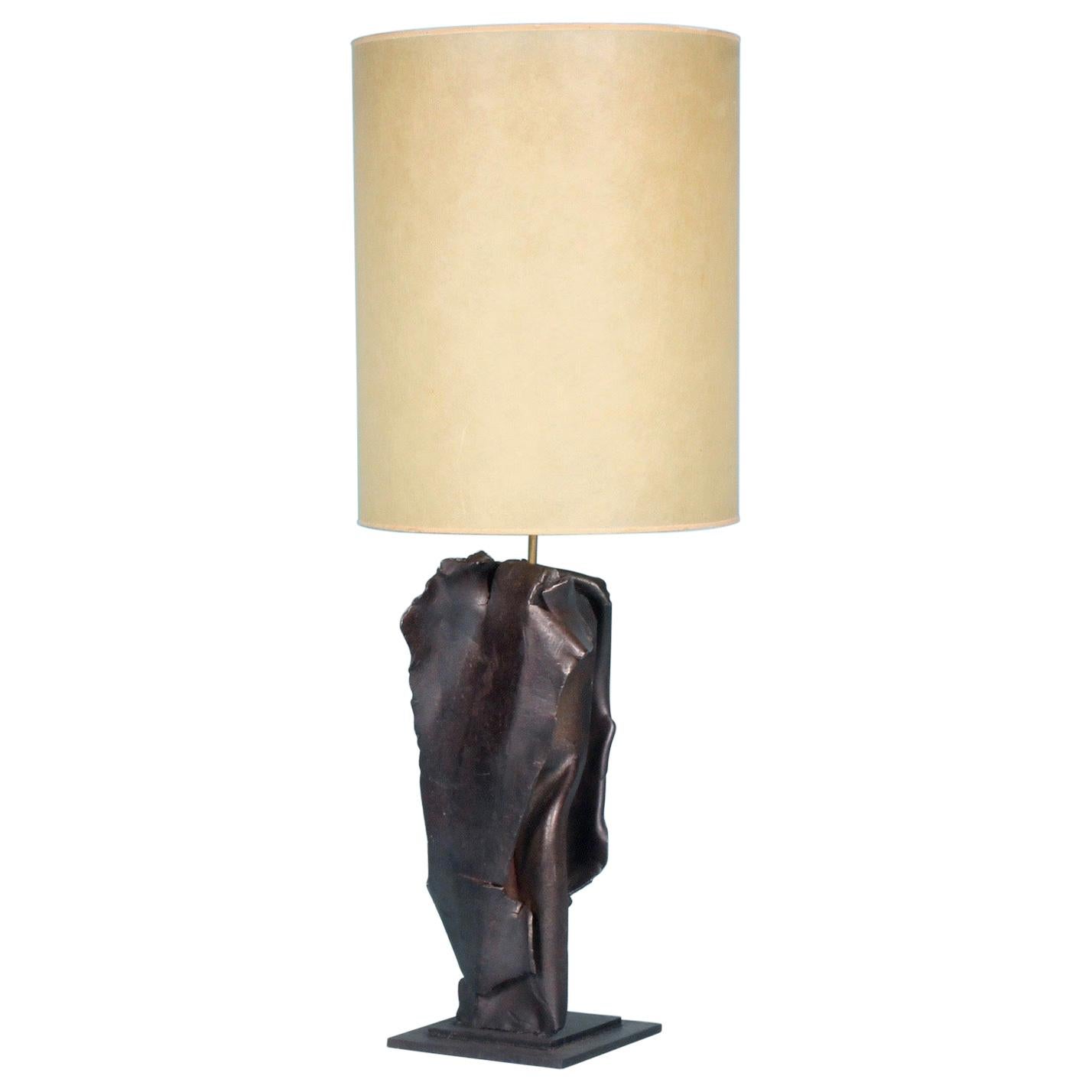 Brutalist Sculpture Table Lamp For Sale