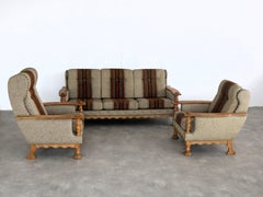 brutalist set of 2 easy chairs