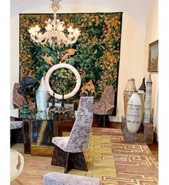 Brutalist Set of 6 Mohair Dining Chairs by Adrian Pearsall c. 1960