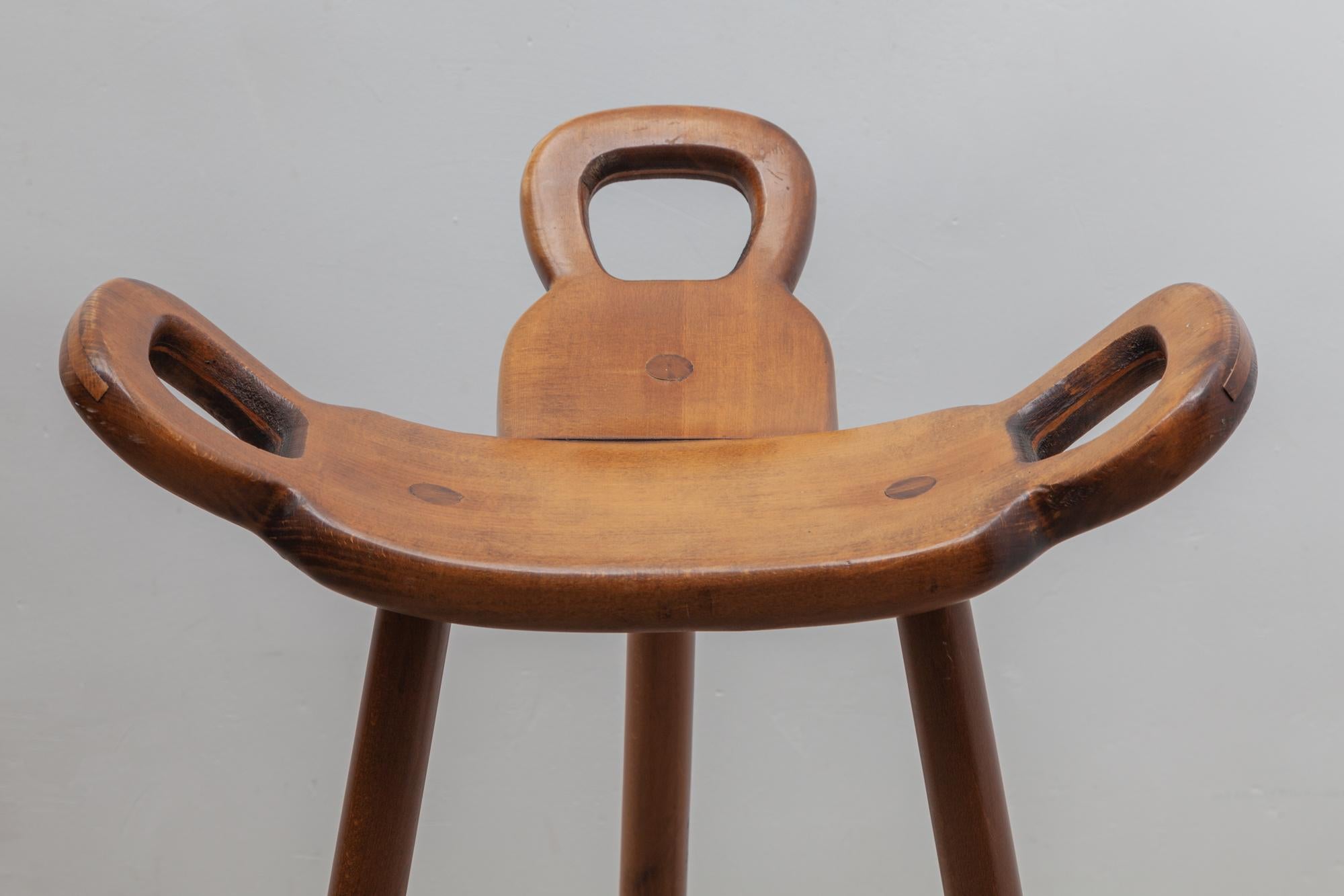 Brutalist Set of Four Bar-Stools 