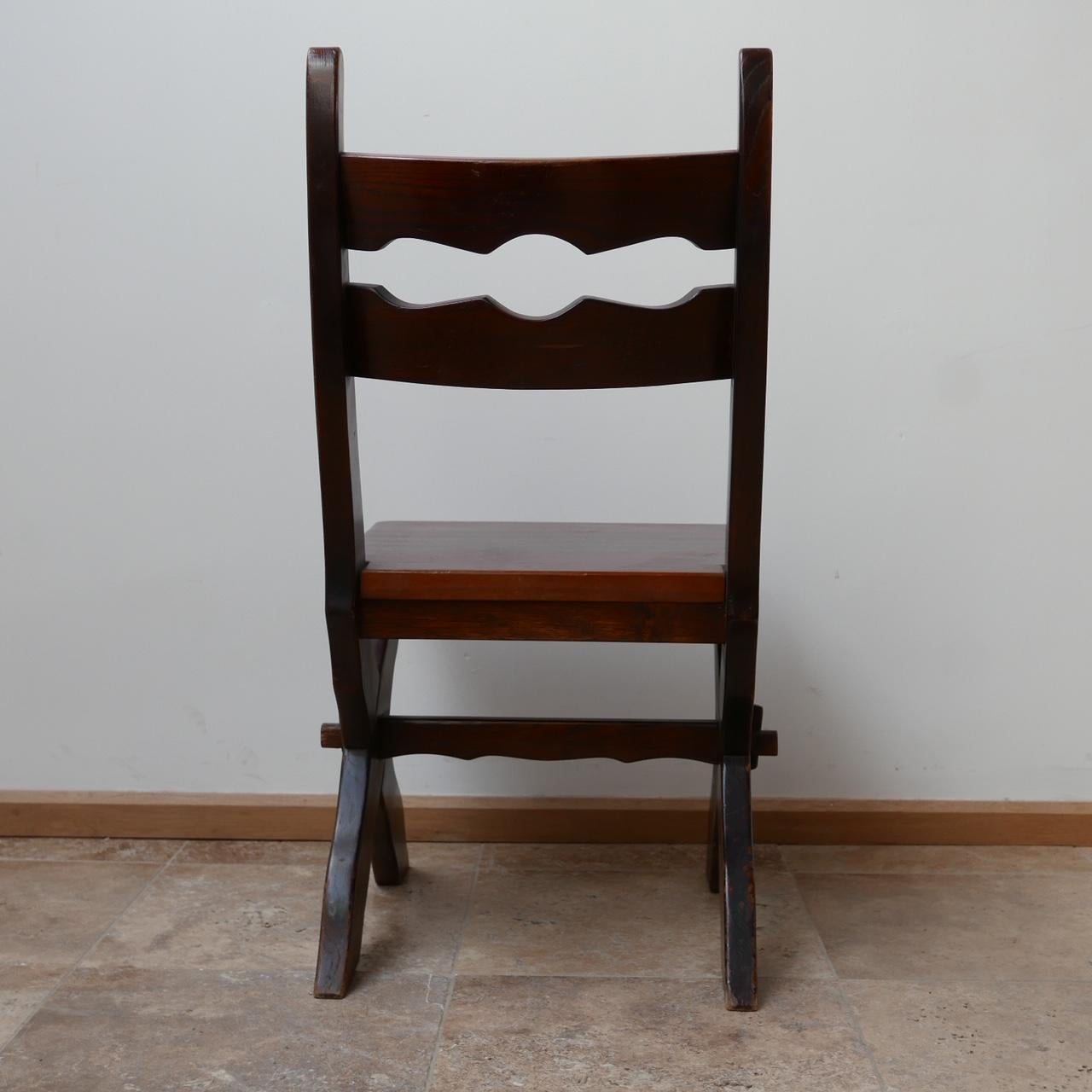 Brutalist Set of Six Belgium Dining Chairs '6' For Sale 7