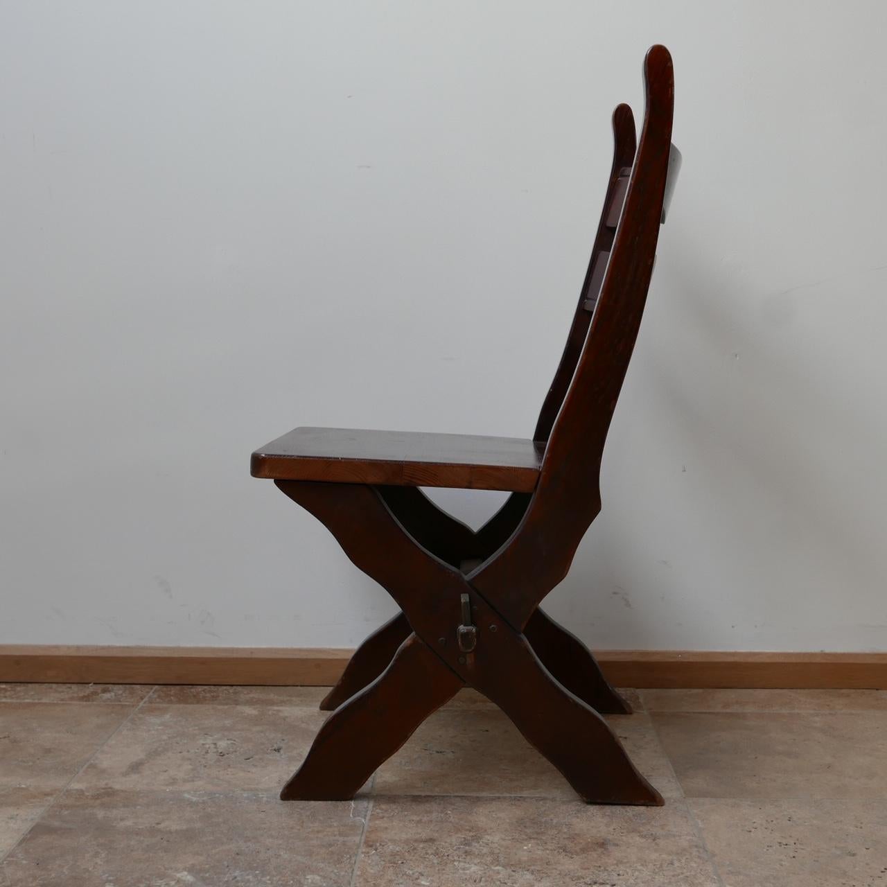 Brutalist Set of Six Belgium Dining Chairs '6' For Sale 8