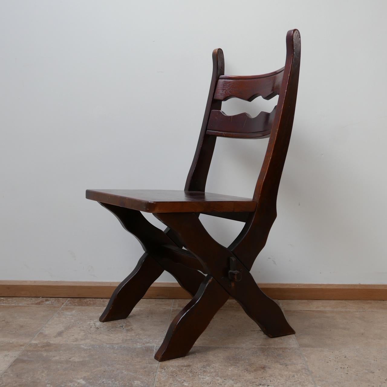 Brutalist Set of Six Belgium Dining Chairs '6' For Sale 9