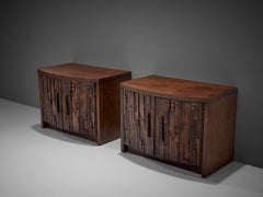 Brutalist Set of Two Cabinets in Oak, 1960’s