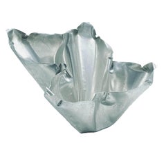 Brutalist Sheet Metal Centerpiece, Italy 1970s