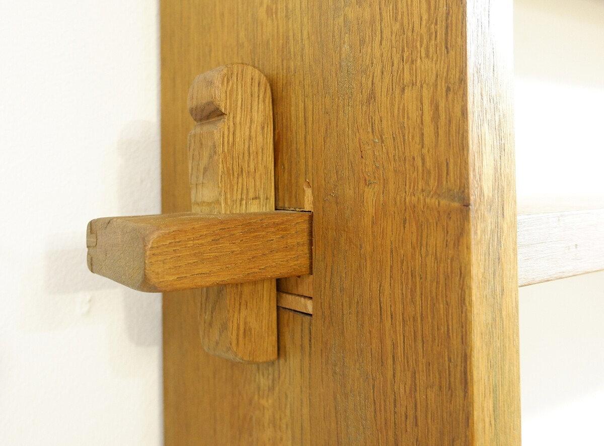 Brutalist shelf in solid wood - 1950s For Sale 2