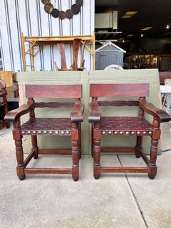 Brutalist Side Chairs by William Spratling, Antique Mexican Design