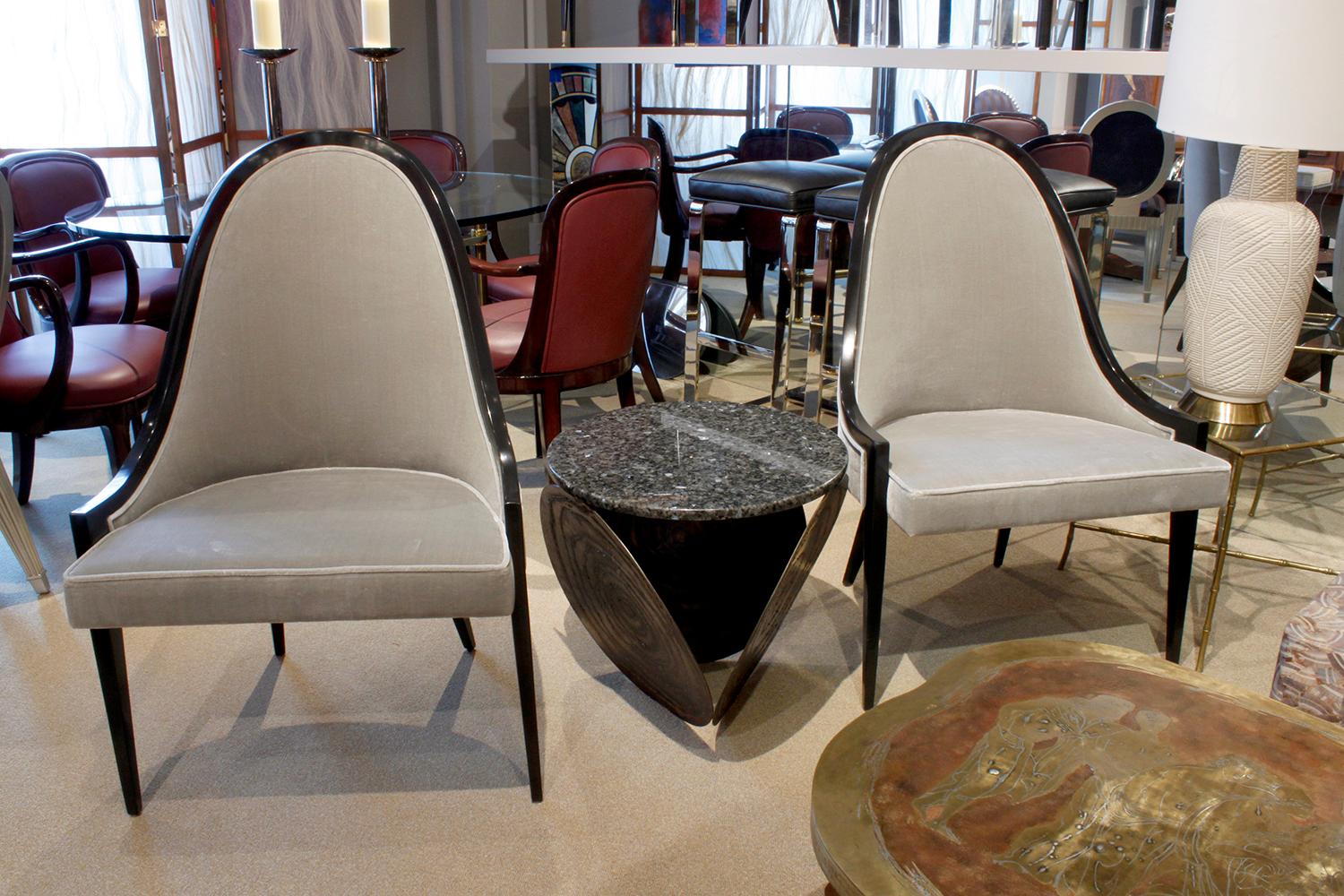 Brutalist Side Table in Welded Steel with Granite Top, 1970s 2