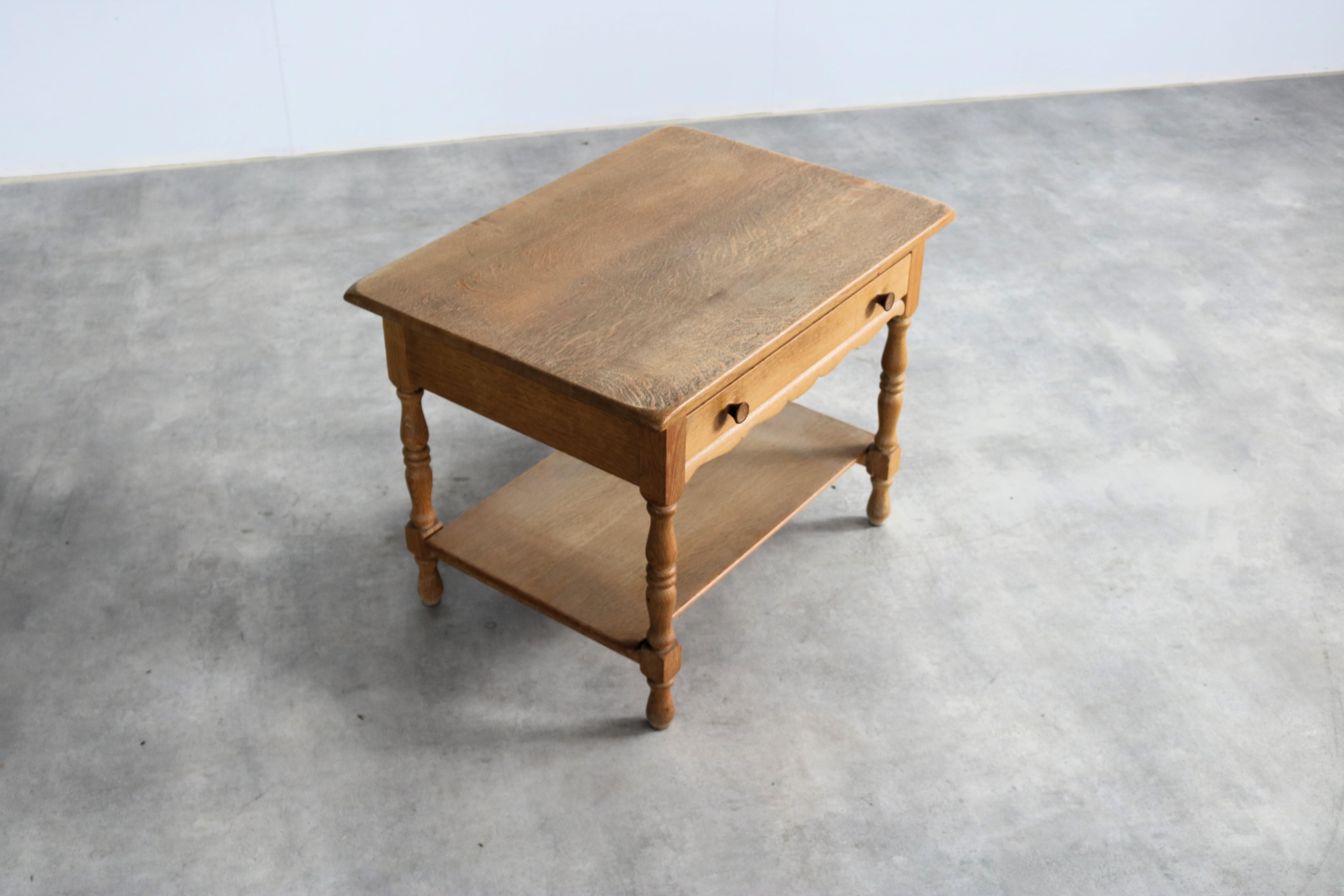 Mid-20th Century Brutalist side table with drawer 1960s  Danish For Sale
