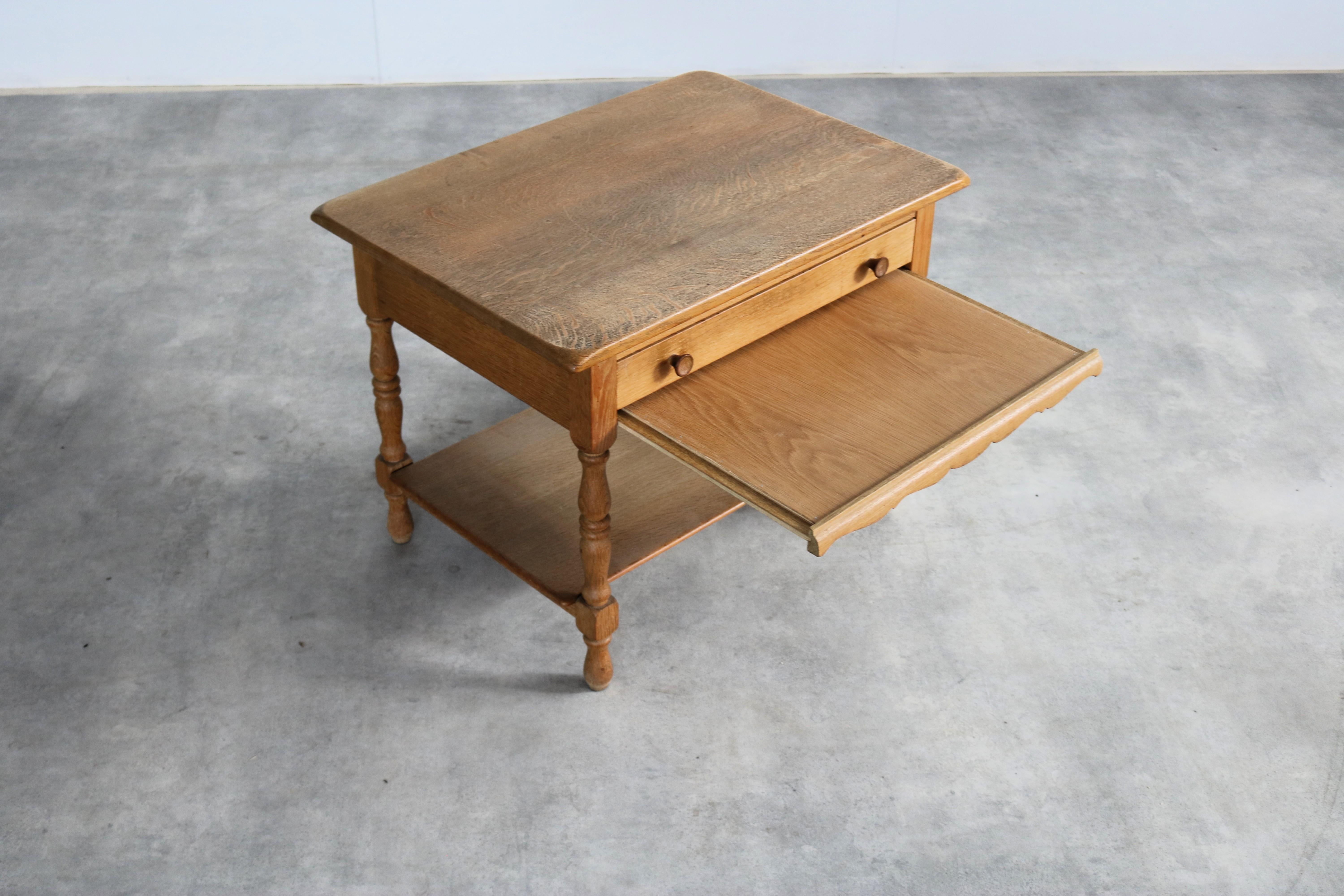 Brutalist side table with drawer 1960s  Danish For Sale 1