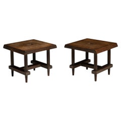 Brutalist Side Tables, France circa 1950