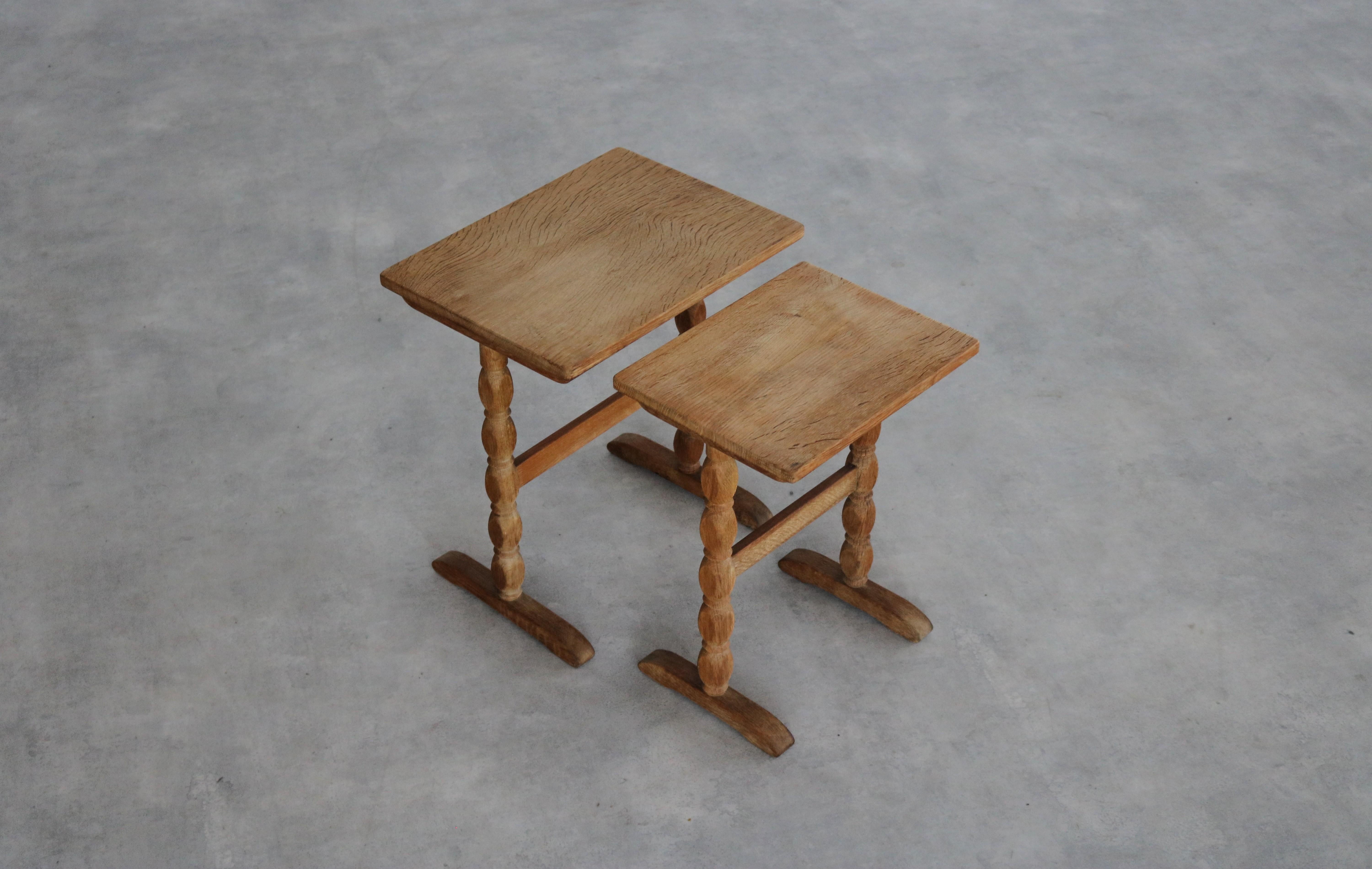 Mesas auxiliares brutalistas  mesas nido  1960s  Danés en venta 2